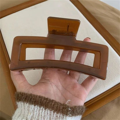 Oversized Girl Hair Clip Simple And Versatile Large Hair Accessory Strong Hold Hair Claw For Thick  7