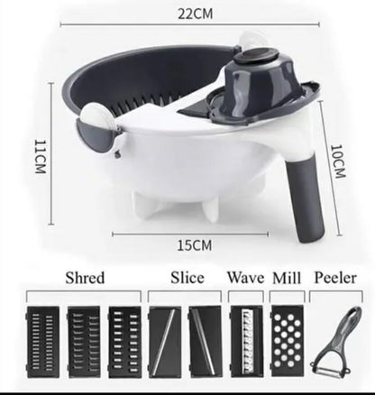 SliceMate 9in1 MultiFunctional Vegetable Cutter  Kitchen Grater Set 6