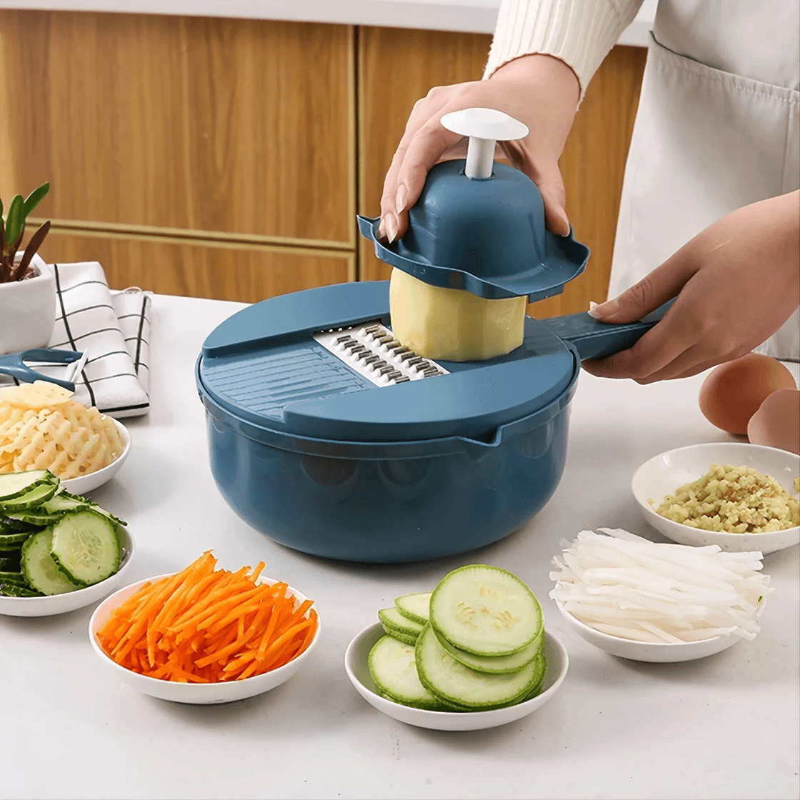 SliceMate 9-in-1 Multi-Functional Vegetable Cutter & Kitchen Grater Set