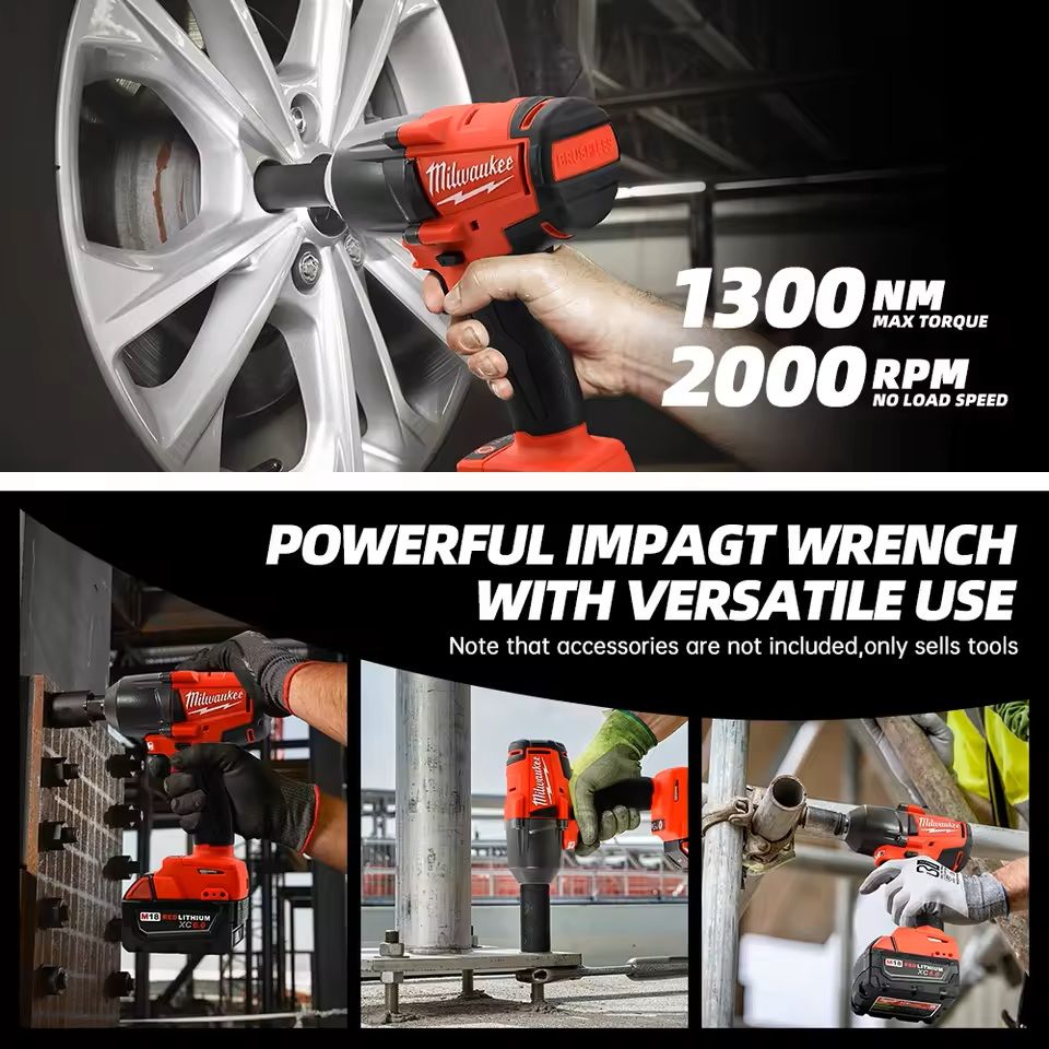 18V Cordless Impact Wrench With 1300Nm Torque And Brushless Motor 5