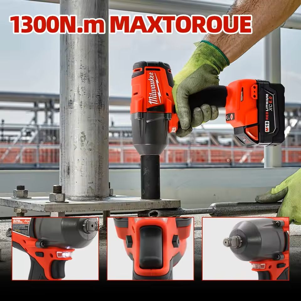 18V Cordless Impact Wrench With 1300Nm Torque And Brushless Motor 6