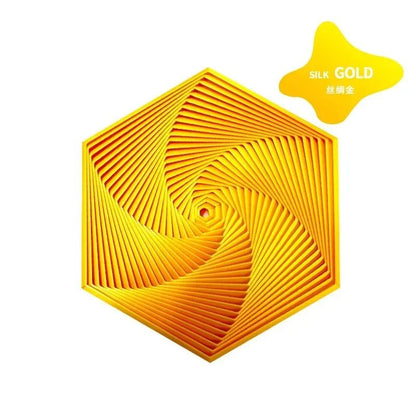 Portable 3D Printed Fractal Fidget Hexagon Sensory AntiStress Toy Desktop Ornament Visual Kid Toy F 9