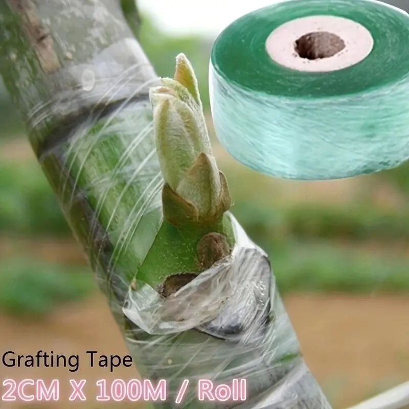 Stretchable Grafting Tape Film for Plants, Self-Adhesive PE Garden Tree Budding Wrap for Tomato, Vine, Seedling & Fruit