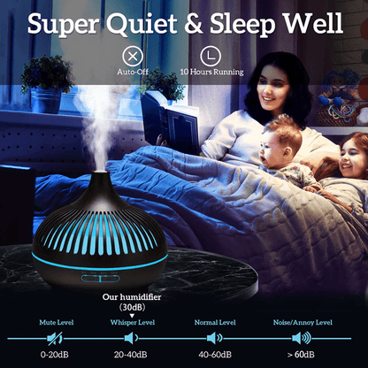 ZenMist 500ML Ultrasonic Essential Oil Diffuser With Remote Control  LED Light 1