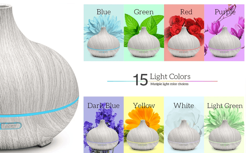 ZenMist 500ML Ultrasonic Essential Oil Diffuser With Remote Control  LED Light 7