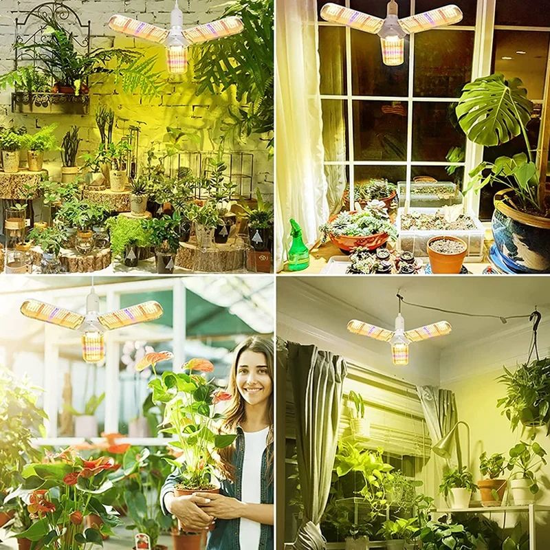 Full Spectrum Bulb Grow Light Foldable Phyto Lamp For Indoor Plants Bloom  Flowering LED Grow Lamp  5