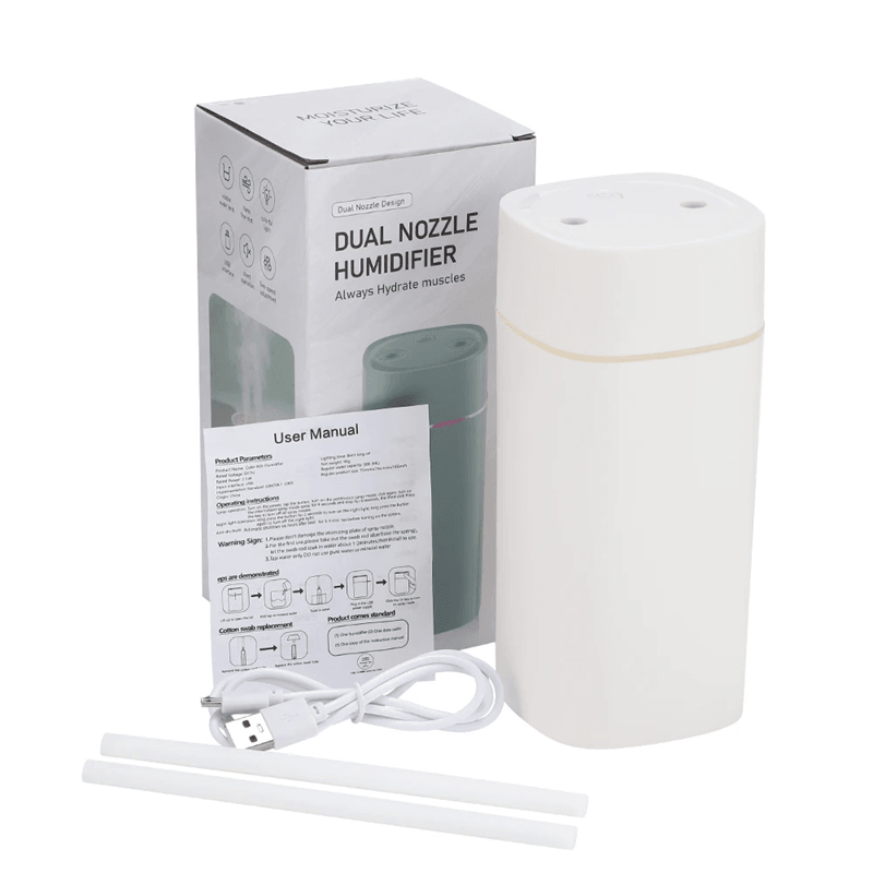 GlowMist 600ML USB Cool Mist Humidifier  Essential Oil Diffuser With Night Light 10