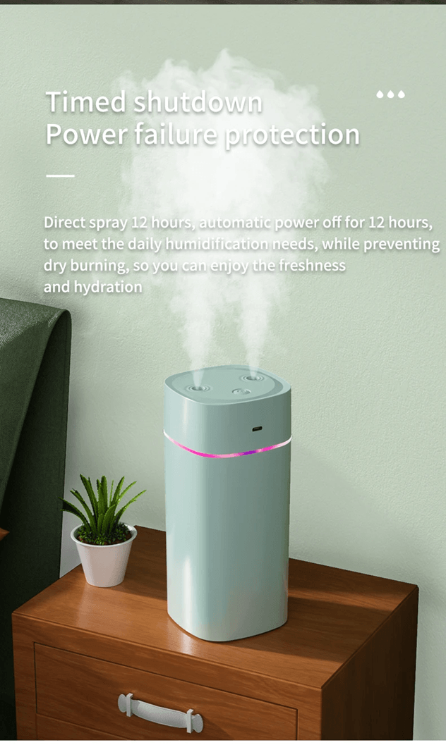 BreezeGlow Dual Nozzle USB Humidifier With Aromatherapy And Ambient Light 7