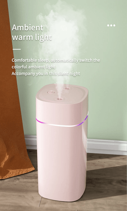 BreezeGlow Dual Nozzle USB Humidifier With Aromatherapy And Ambient Light 8