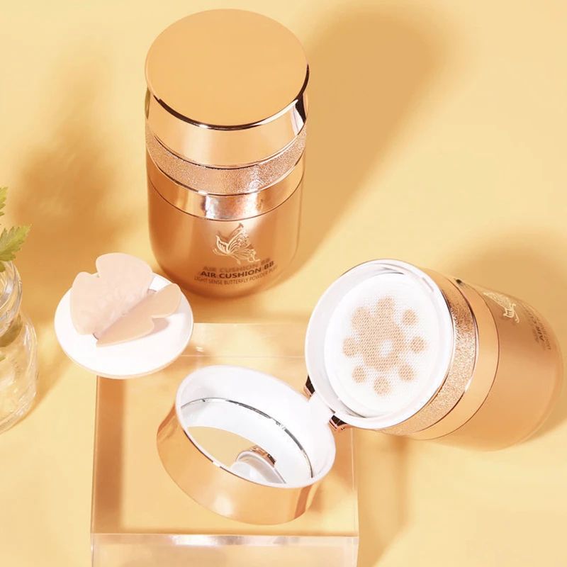 Air Cushion BB Cream Butterfly Powder Puff Moisturizing Foundation Concealer Whitening Waterproof M 1