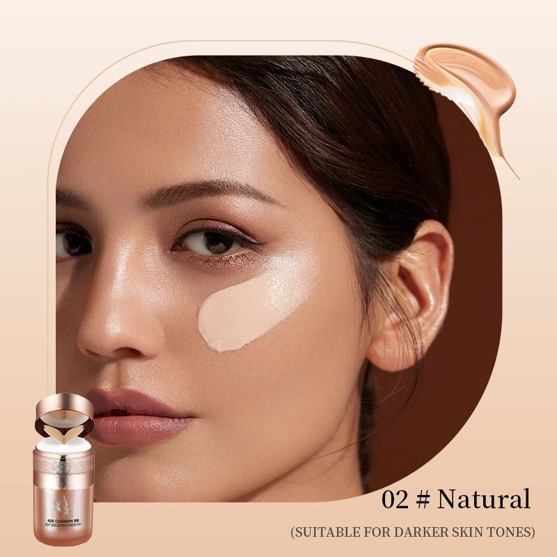 Air Cushion BB Cream Butterfly Powder Puff Moisturizing Foundation Concealer Whitening Waterproof M 7