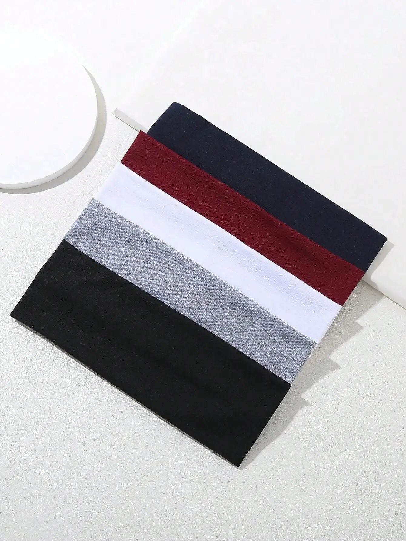 Simple Unisex Headbands Sweat-Absorbing for Face Wash, Yoga, Running, Cycling, Solid Color & Leopard Print Sports Hair