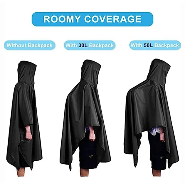 StormShield 3in1 Military Rain Poncho  Waterproof Tent Raincoat  Tarp In One 3