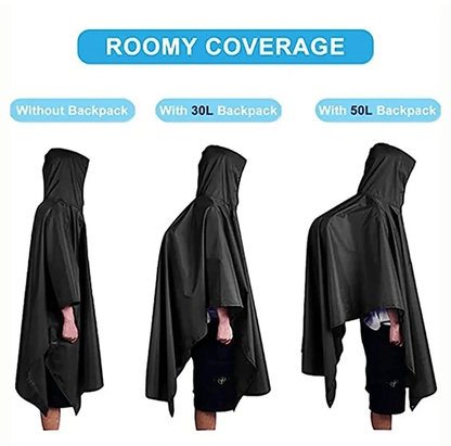 StormShield 3in1 Military Rain Poncho  Waterproof Tent Raincoat  Tarp In One 3