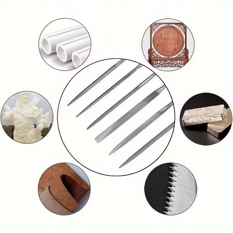 Precision Needle File Set With Non Slip Handles For Wood And Plastic 2