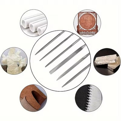 Precision Needle File Set With Non Slip Handles For Wood And Plastic 2