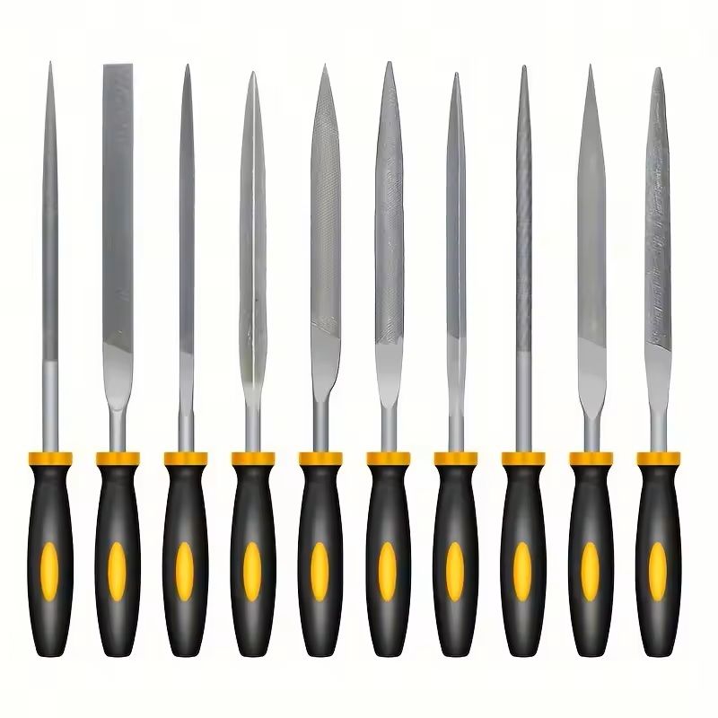 Precision Needle File Set with Non Slip Handles for Wood and Plastic