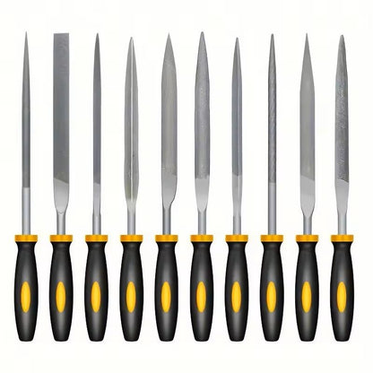 Precision Needle File Set with Non Slip Handles for Wood and Plastic