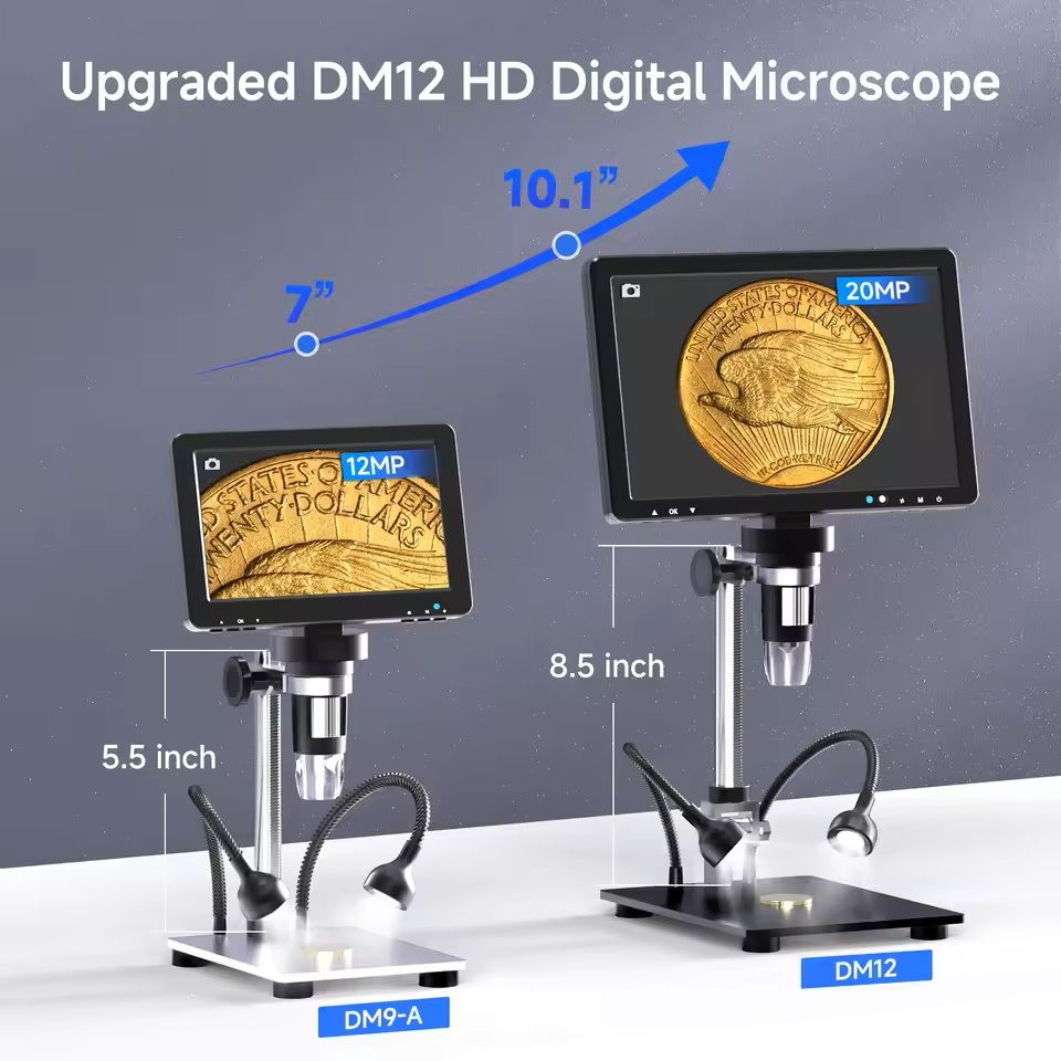 10 Inch HDMI Digital Microscope With 2000X Zoom And 20MP Camera 2