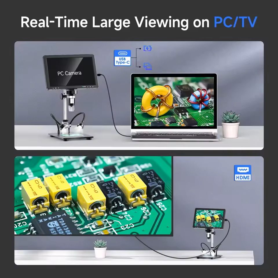 10 Inch HDMI Digital Microscope With 2000X Zoom And 20MP Camera 5
