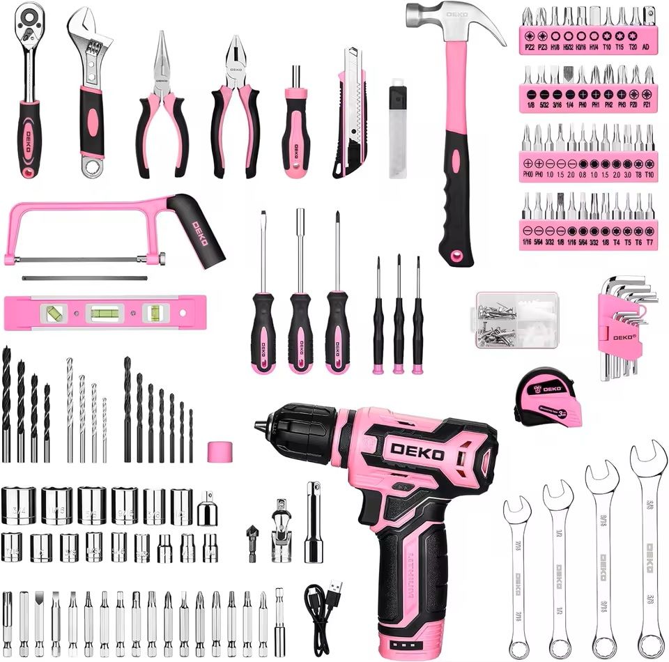 Cordless Drill And Hand Tool Combo Kit With Storage Case And 12V Power Driver 3