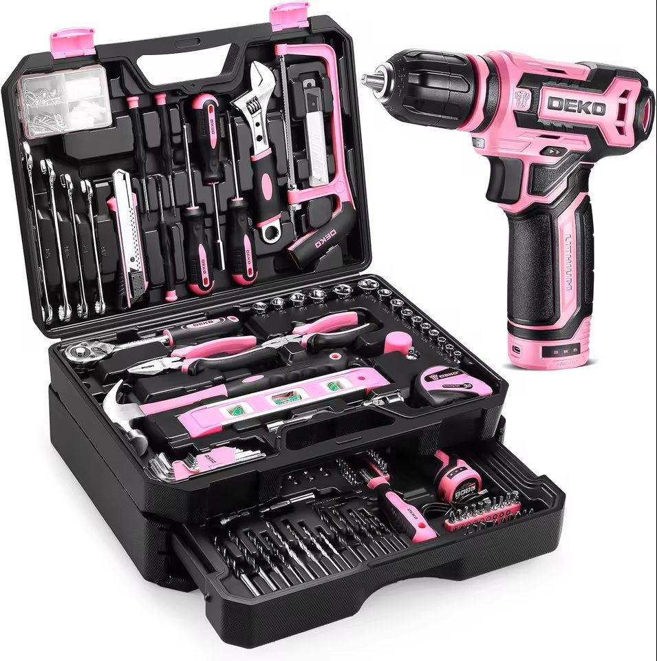 Cordless Drill And Hand Tool Combo Kit With Storage Case And 12V Power Driver 4