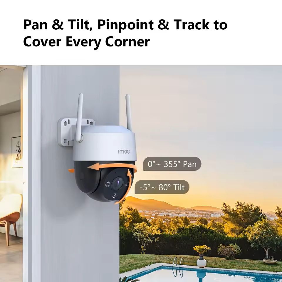 Outdoor WiFi Security Camera With AI Motion Detection And 8X Zoom 3