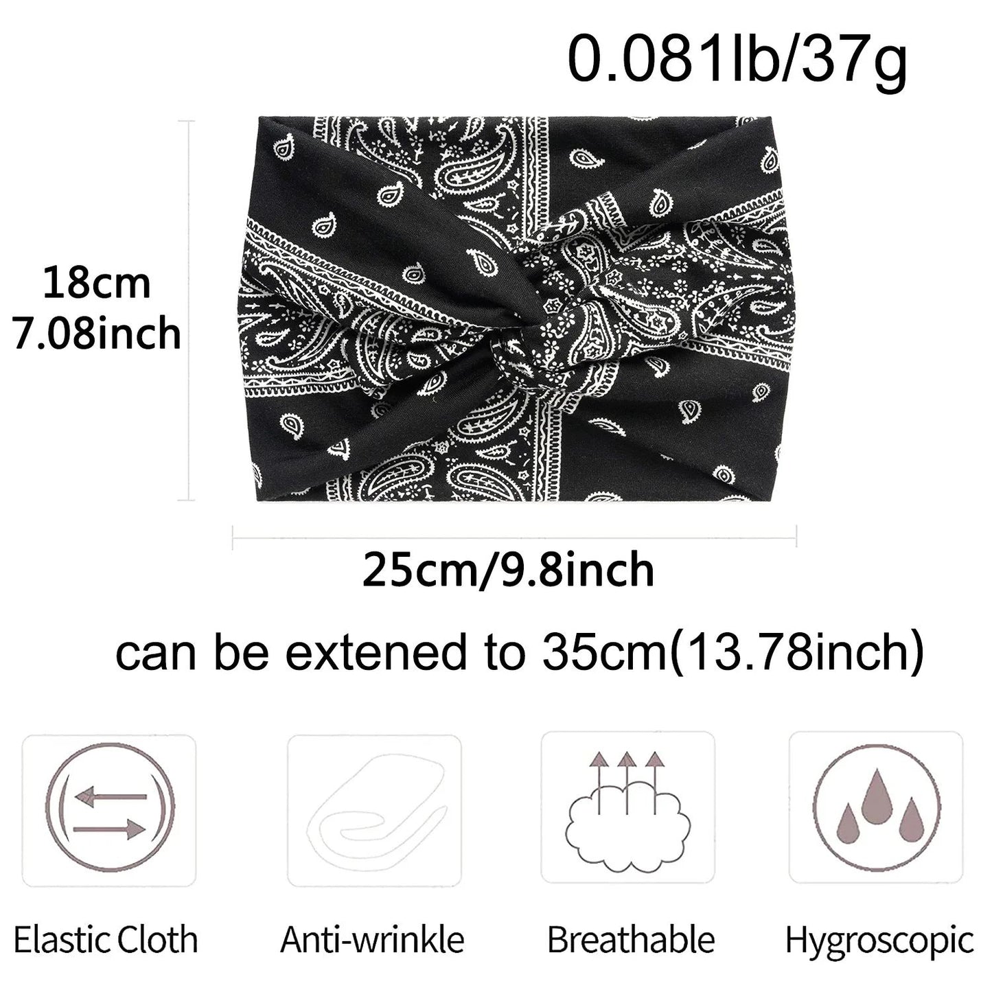 Boho Twisted Wide Headbands For Women Extra Large Fashion Yoga Turban Hair Bands For Workout Thick  3