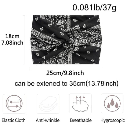 Boho Twisted Wide Headbands For Women Extra Large Fashion Yoga Turban Hair Bands For Workout Thick  3