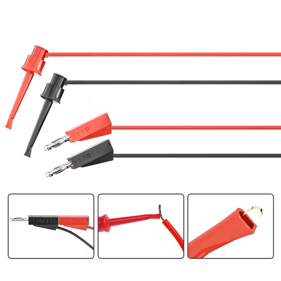 Multimeter Test Leads Kit With Replaceable Needles And Alligator Clips 18 Piece Set 2