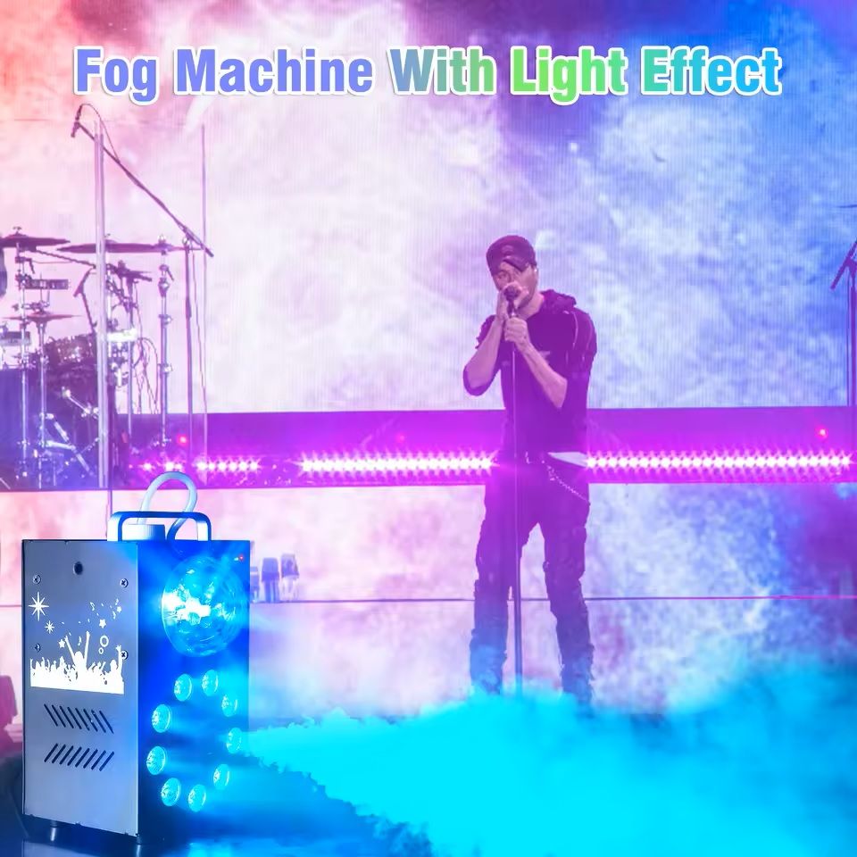 700W Smoke Machine With Wireless Remote And LED RGB Stage Light 3