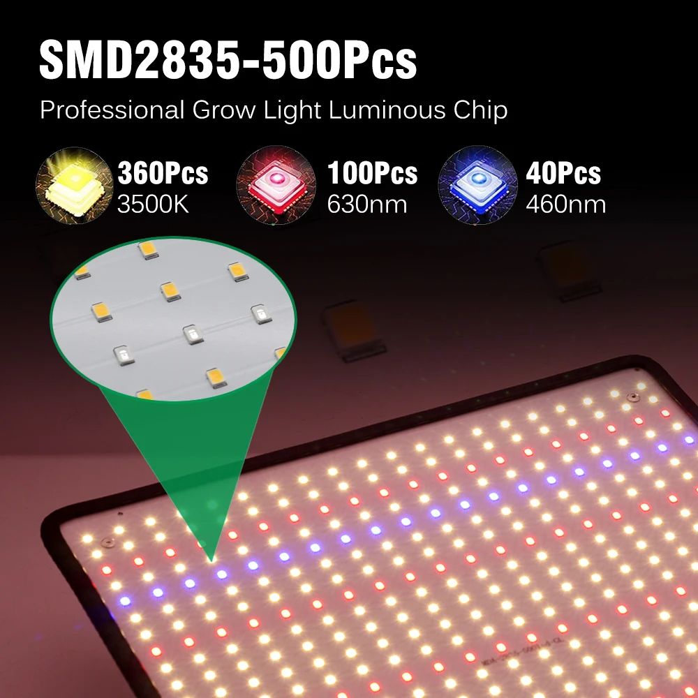 LED Grow Light Full Spectrum Phyto Lamp Panel For Indoor Grow Tent Plants Seedling Hydroponic Garde 2