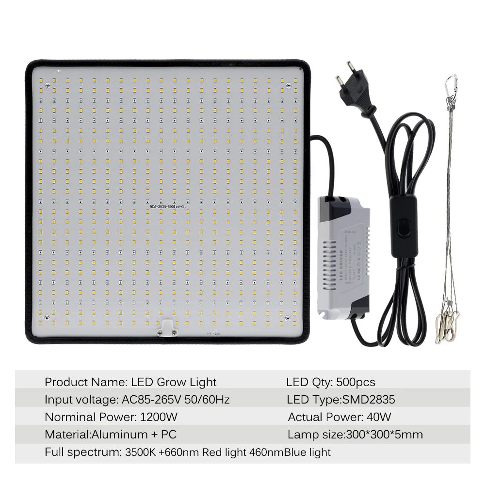 LED Grow Light Full Spectrum Phyto Lamp Panel For Indoor Grow Tent Plants Seedling Hydroponic Garde 4