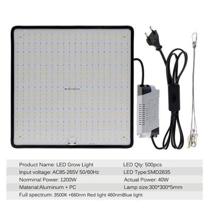 LED Grow Light Full Spectrum Phyto Lamp Panel For Indoor Grow Tent Plants Seedling Hydroponic Garde 4