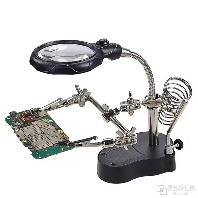 Helping Hands Soldering Station With Magnifying Glass And LED Light 3