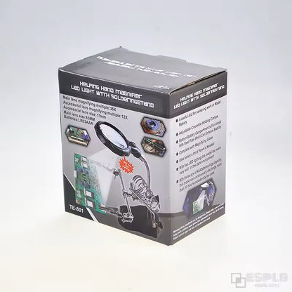 Helping Hands Soldering Station With Magnifying Glass And LED Light 5