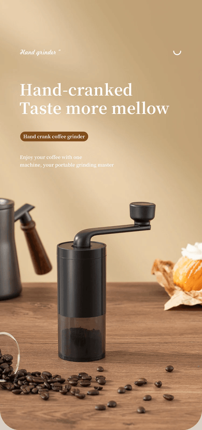 BrewMate Manual Coffee Grinder – Adjustable Hand Crank for Travel and Home Brewing