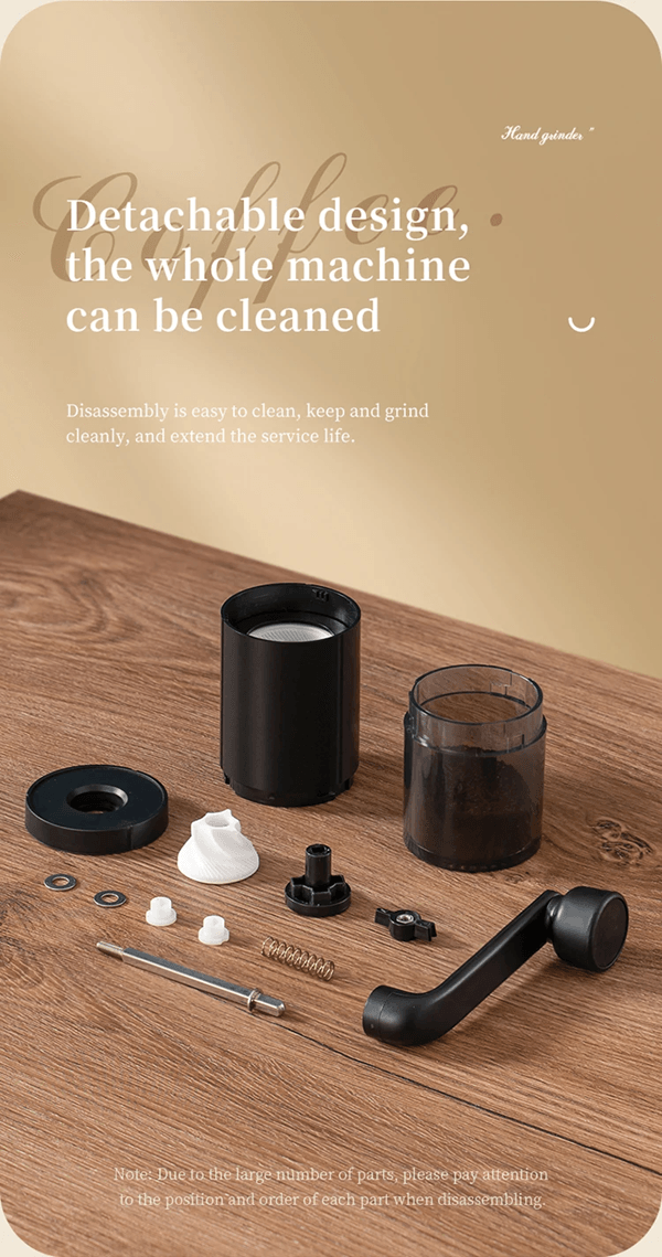 BrewMate Manual Coffee Grinder  Adjustable Hand Crank For Travel And Home Brewing 5