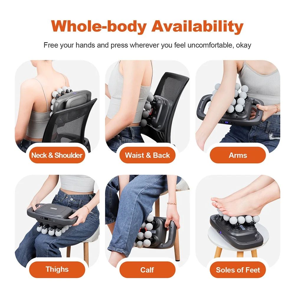 HighFrequency Vibration Fascia Gun Muscle Massage Gun 8 Heads Deep Tissue Neck Shoulder Back  Waist