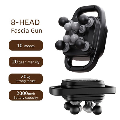 HighFrequency Vibration Fascia Gun Muscle Massage Gun 8 Heads Deep Tissue Neck Shoulder Back  Waist