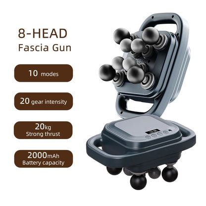 HighFrequency Vibration Fascia Gun Muscle Massage Gun 8 Heads Deep Tissue Neck Shoulder Back  Waist