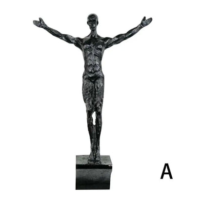 Athlete Rock Climbing Man Statue  Resin Wall Hanging Decoration Retro Sculpture 3D Figure Art For H 6