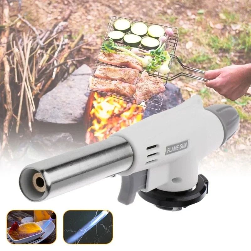 Professional Butane Gas Torch Lighter Windproof Camping Baking BBQ  Welding Flame Gun With Adjustab 1