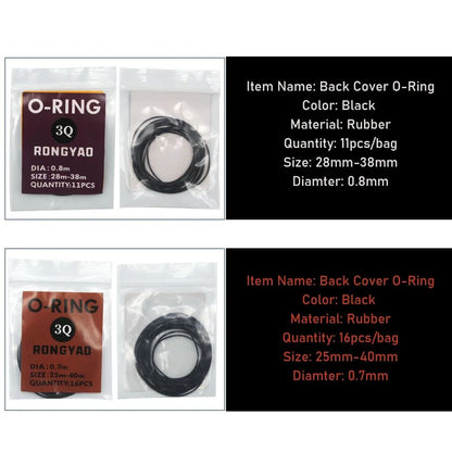 Waterproof Watch Gasket Set O Ring Rubber Back Cover Seals For Watch Case Watchmaker Repair Tools R 4