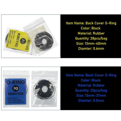 Waterproof Watch Gasket Set O Ring Rubber Back Cover Seals For Watch Case Watchmaker Repair Tools R 5