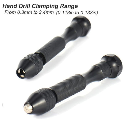 Precision Micro Mini Pin Vise Hand Drill Twist Bit Set Rotary Tool Kit For PCB Plastic DIY Craft Ca 2