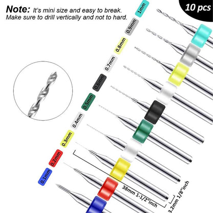 Precision Micro Mini Pin Vise Hand Drill Twist Bit Set Rotary Tool Kit For PCB Plastic DIY Craft Ca 4