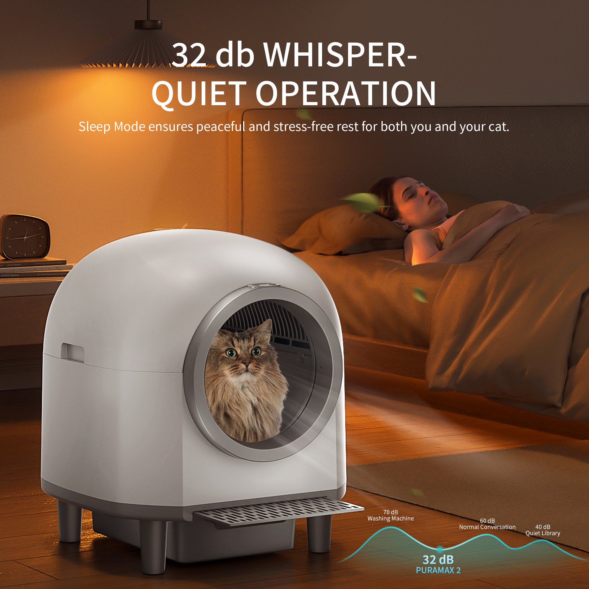 SelfCleaning Automatic Cat Litter Box Toilet For Cats Smart Cat Travel Toilet With App Control  Tra 4