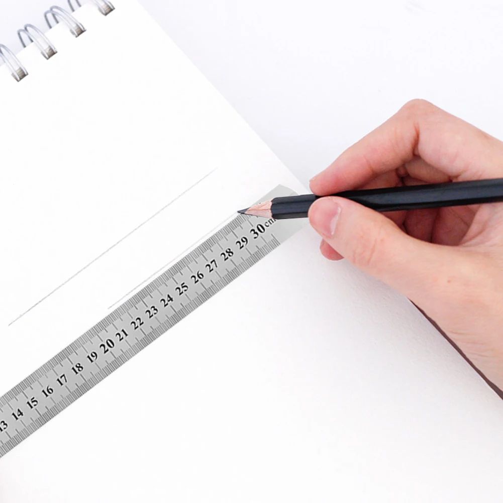 Stainless Steel Metal Straight Ruler Double Sided Precision Measuring Tool For Professional Draftin 2
