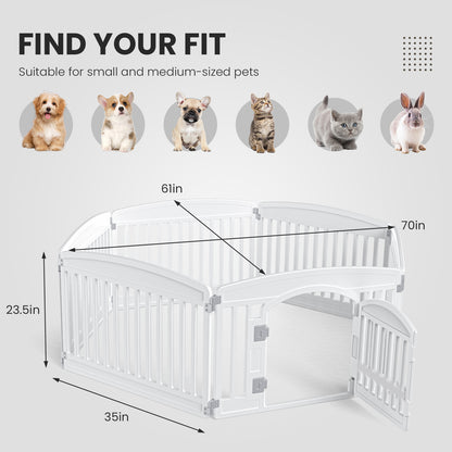 Dog Playpen Safe  Secure IndoorOutdoor Pet Fence Folding  Portable Play Yard For Small To Medium Do 1